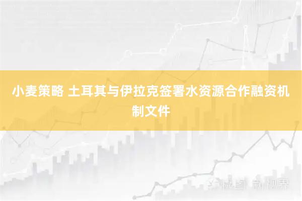 小麦策略 土耳其与伊拉克签署水资源合作融资机制文件