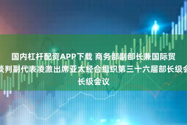 国内杠杆配资APP下载 商务部副部长兼国际贸易谈判副代表凌激出席亚太经合组织第三十六届部长级会议